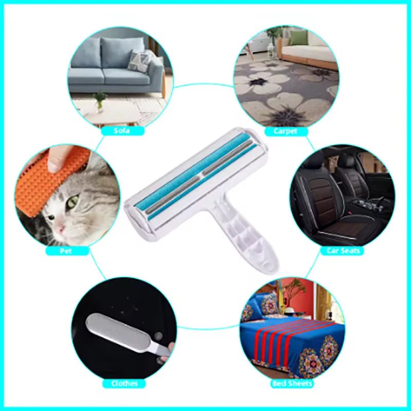 Pet Hair Remover for Cats and Dogs Reusable Self-Cleaning Cotton Plush Roller Set Suitable for Beds Sofas Carpets Cat Beds - LeeHT