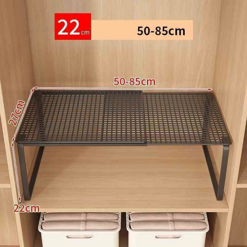 Stackable Telescopic Closet Shelf Retractable Expandable Wardrobe Divider Board Adjustable Layered Partition Cabinet Organizer - LeeHT
