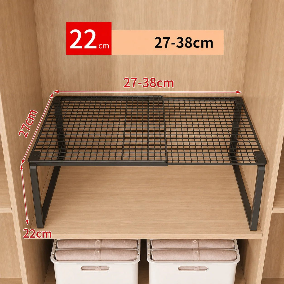 Stackable Telescopic Closet Shelf Retractable Expandable Wardrobe Divider Board Adjustable Layered Partition Cabinet Organizer - LeeHT