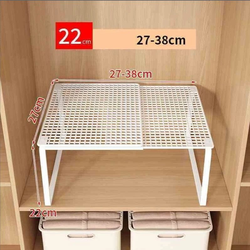 Stackable Telescopic Closet Shelf Retractable Expandable Wardrobe Divider Board Adjustable Layered Partition Cabinet Organizer - LeeHT