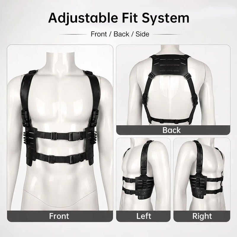 Tactical Shoulder Harness for Airsoft & Cosplay, Leon Kennedy Style Utility Chest Rig for Resident Evil Fans - LeeHT