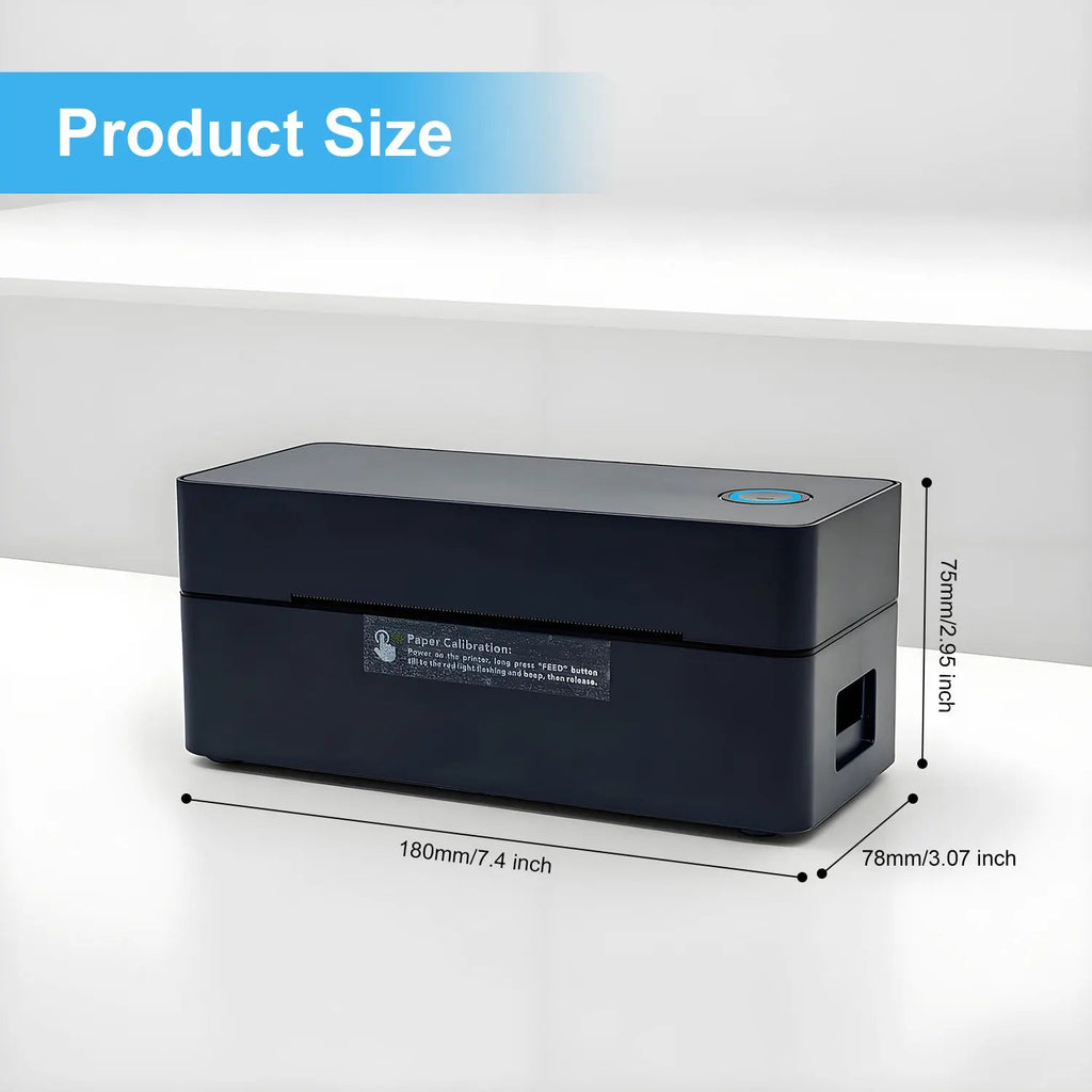 Thermal Label Printer Portable No Ink Required 203DPI 4x6 for Small Business Bluetooth USB High Speed Express Airway Bill - LeeHT