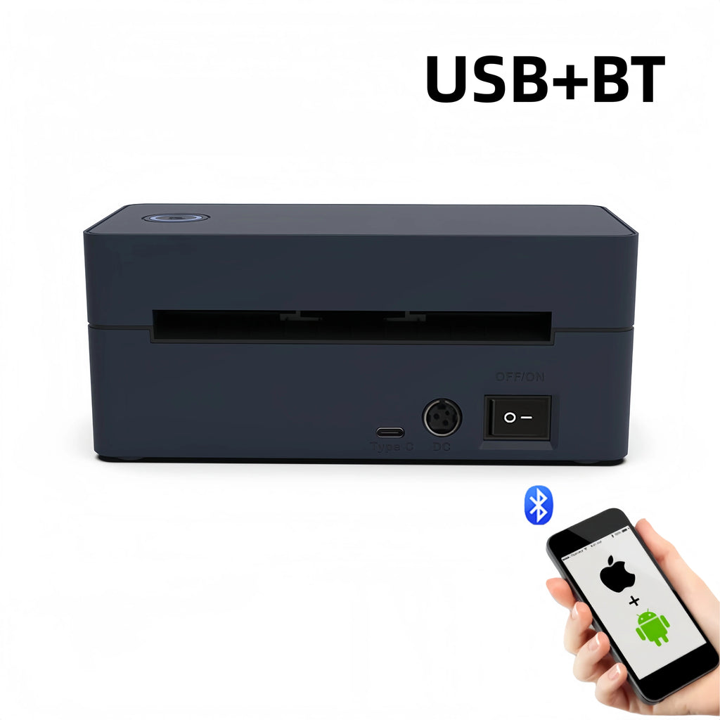 Thermal Label Printer Portable No Ink Required 203DPI 4x6 for Small Business Bluetooth USB High Speed Express Airway Bill - LeeHT