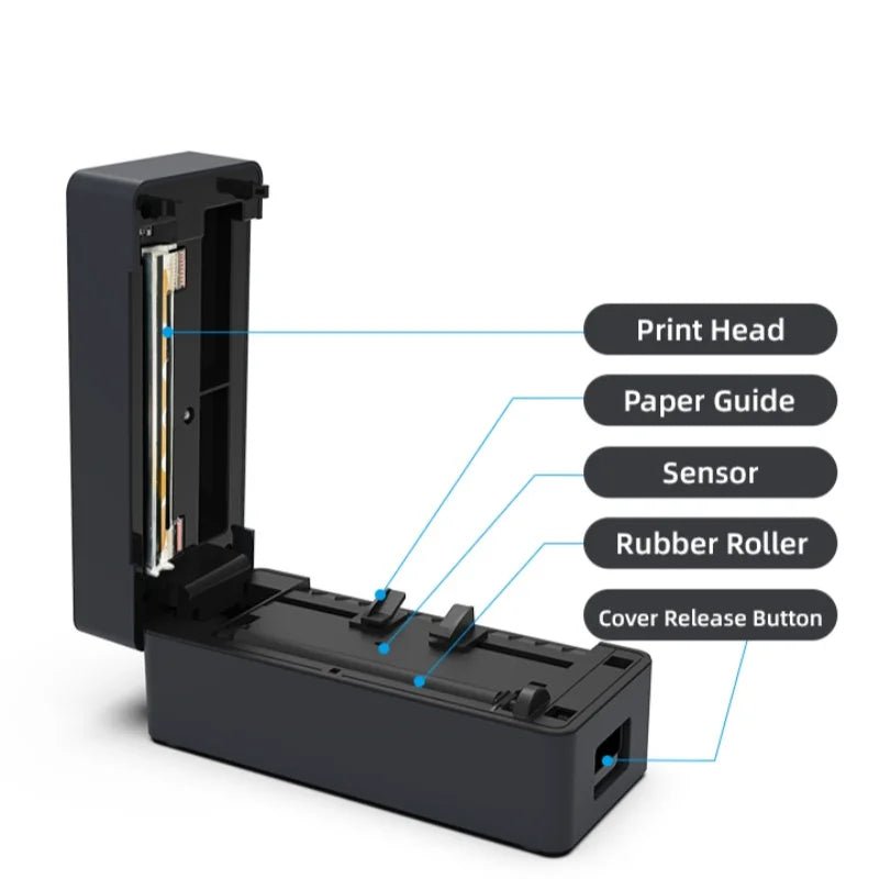 Thermal Label Printer Portable No Ink Required 203DPI 4x6 for Small Business Bluetooth USB High Speed Express Airway Bill - LeeHT