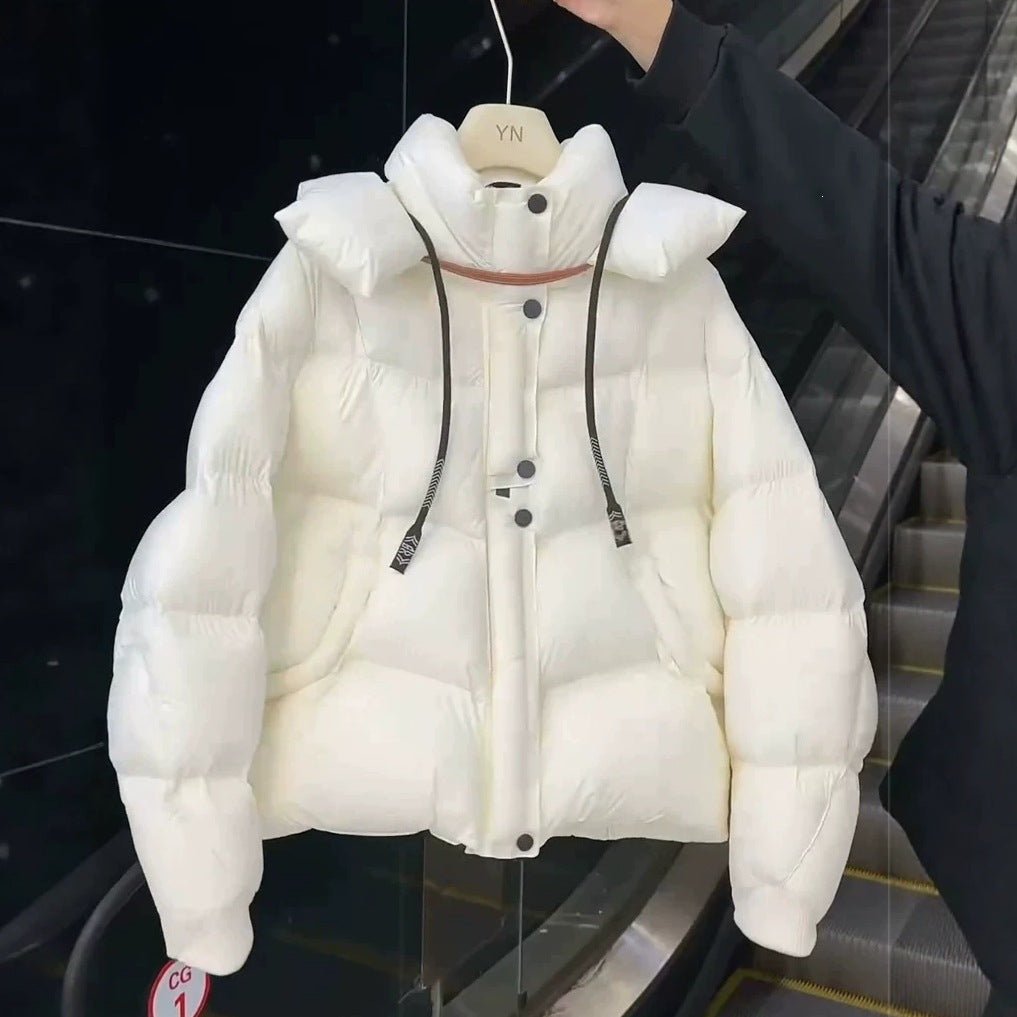 Thick Quilted Down Cotton Loose Puffer Jacket for Women - LeeHT