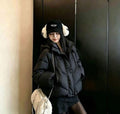 Thick Quilted Down Cotton Loose Puffer Jacket for Women - LeeHT