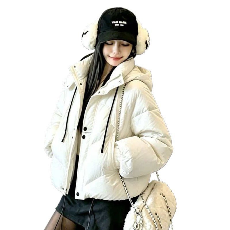 Thick Quilted Down Cotton Loose Puffer Jacket for Women - LeeHT