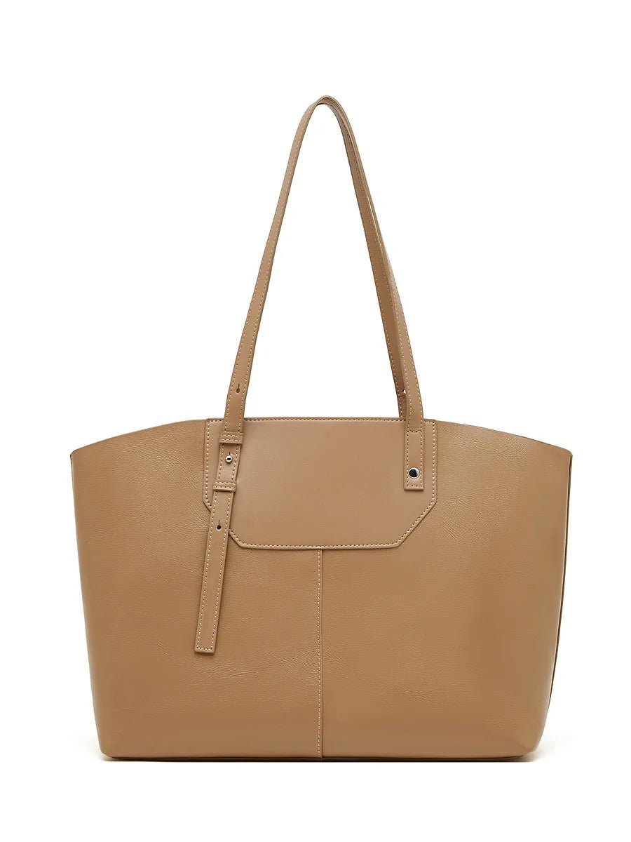 Tote Bag Vegetable Tanned Top Layer Cowhide Single Shoulder Handbag Trendy Single Shoulder Bag Casual Simple Women's Bag - LeeHT