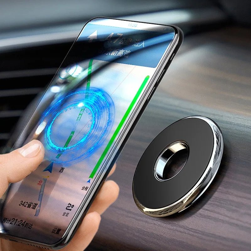 Universal Magnetic Car Phone Holder Stand Round Magnet Car Mount Bracket GPS Smartphone Mobile Support In Car Bracket for IPhone - LeeHT