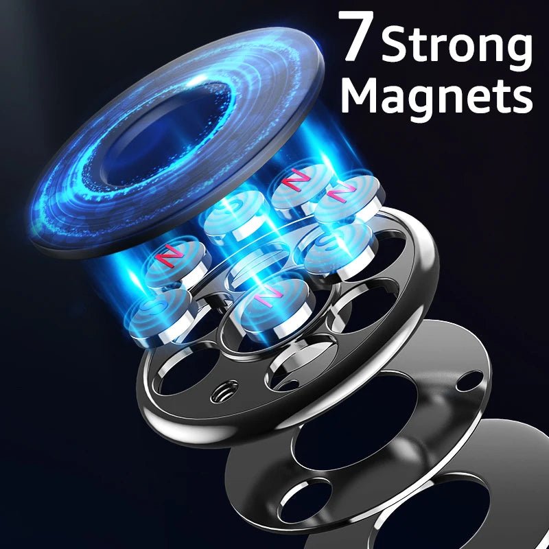Universal Magnetic Car Phone Holder Stand Round Magnet Car Mount Bracket GPS Smartphone Mobile Support In Car Bracket for IPhone - LeeHT