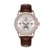 US Local Stock Gohuos 9813 Fashion Elegant Quartz Watches for Men's Leather Belt Reloj Luminous Hands Date Week Display Watches - LeeHT