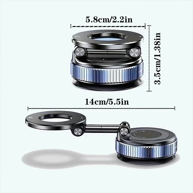 Vacuum Magnet Bracket Upgraded Version Multi-angles Adjustment Strong Magnetic Suck Design Foldable Car Navigation Phone Holder - LeeHT