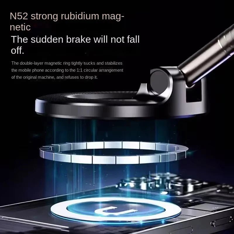 Vacuum Magnet Bracket Upgraded Version Multi-angles Adjustment Strong Magnetic Suck Design Foldable Car Navigation Phone Holder - LeeHT