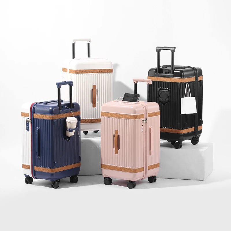 Wholesale ABS Luggage Set 20-24-28 Inch Suitcases Spinner Caster Carry-on School Travel Bags Elegant Trolley Suitcase Design - LeeHT