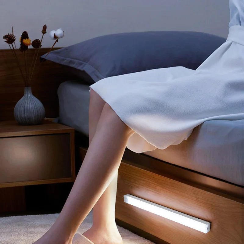 Wireless USB Rechargeable Motion Sensor LED Bar Light Induction Night Light Portable Cordless Magnetic Cabinet Lamp for Kitchen - LeeHT