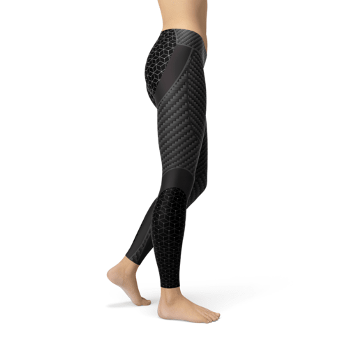 Womens Carbon Fiber Sports Leggings - LeeHT