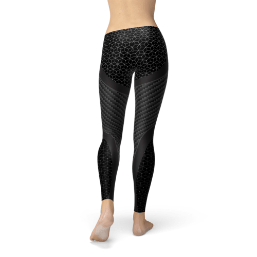 Womens Carbon Fiber Sports Leggings - LeeHT