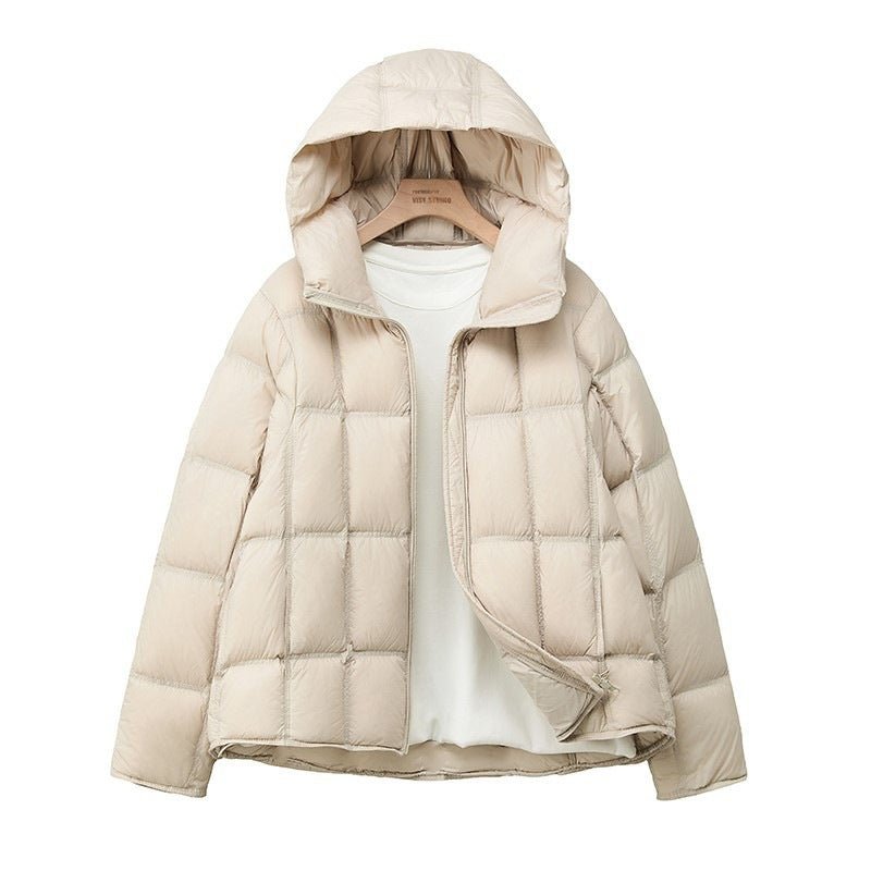 Women's Oversized Padded Puffer Jacket with Hood, Thick Winter Coat - LeeHT