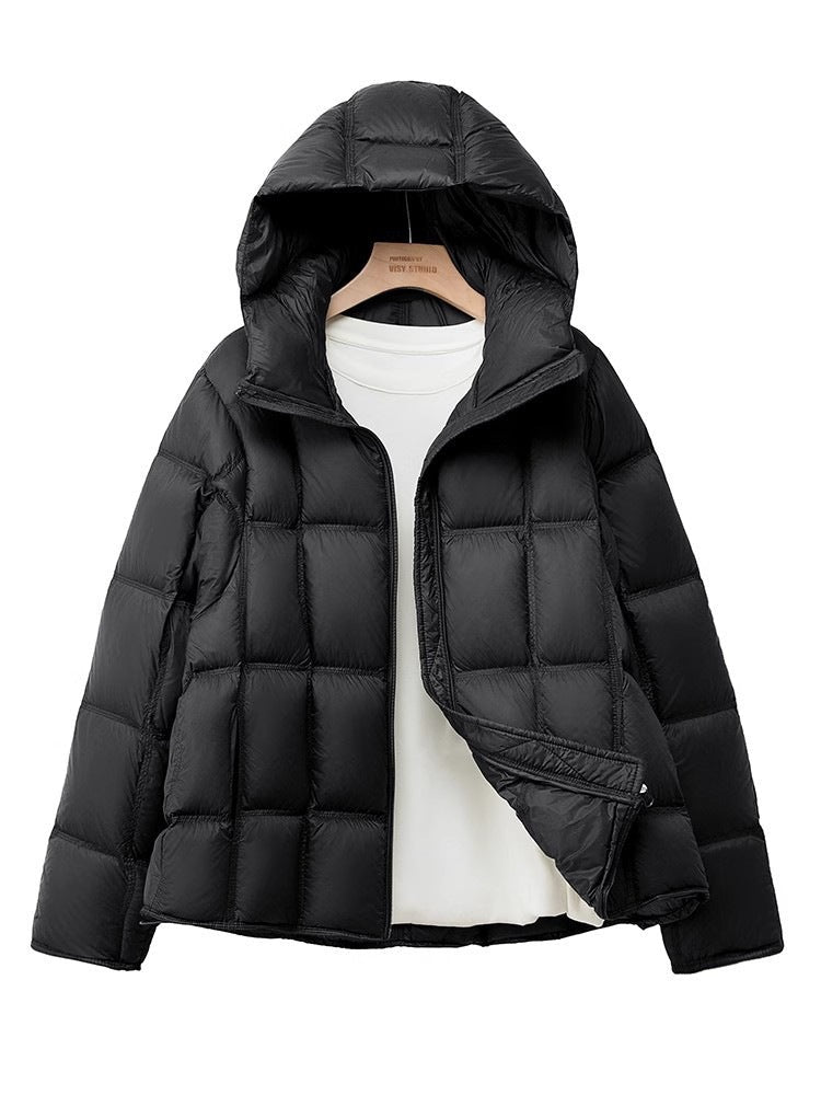 Women's Oversized Padded Puffer Jacket with Hood, Thick Winter Coat - LeeHT