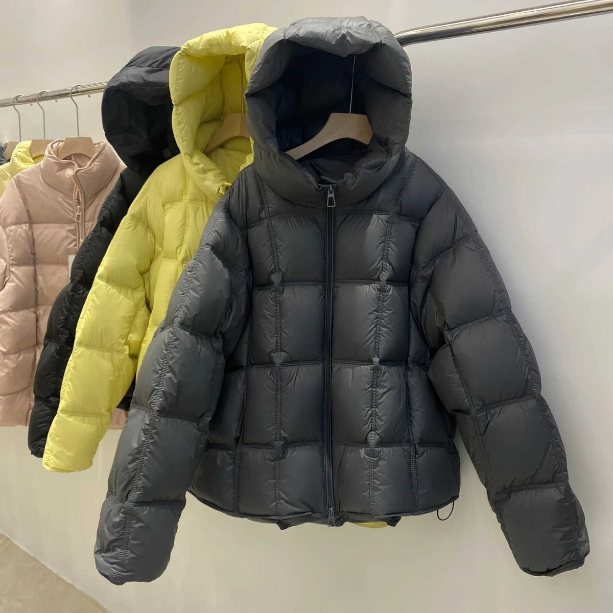 Women's Oversized Padded Puffer Jacket with Hood, Thick Winter Coat - LeeHT