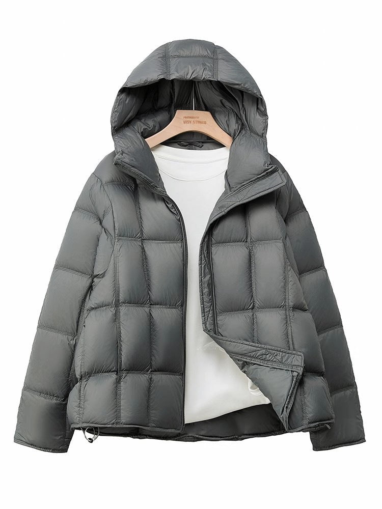 Women's Oversized Padded Puffer Jacket with Hood, Thick Winter Coat - LeeHT