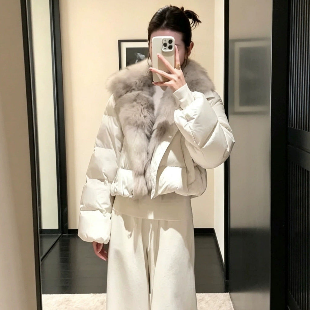 Women's Short Puffer Jacket Warm Quilted Coat for Petite - LeeHT