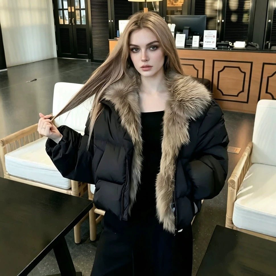 Women's Short Puffer Jacket Warm Quilted Coat for Petite - LeeHT