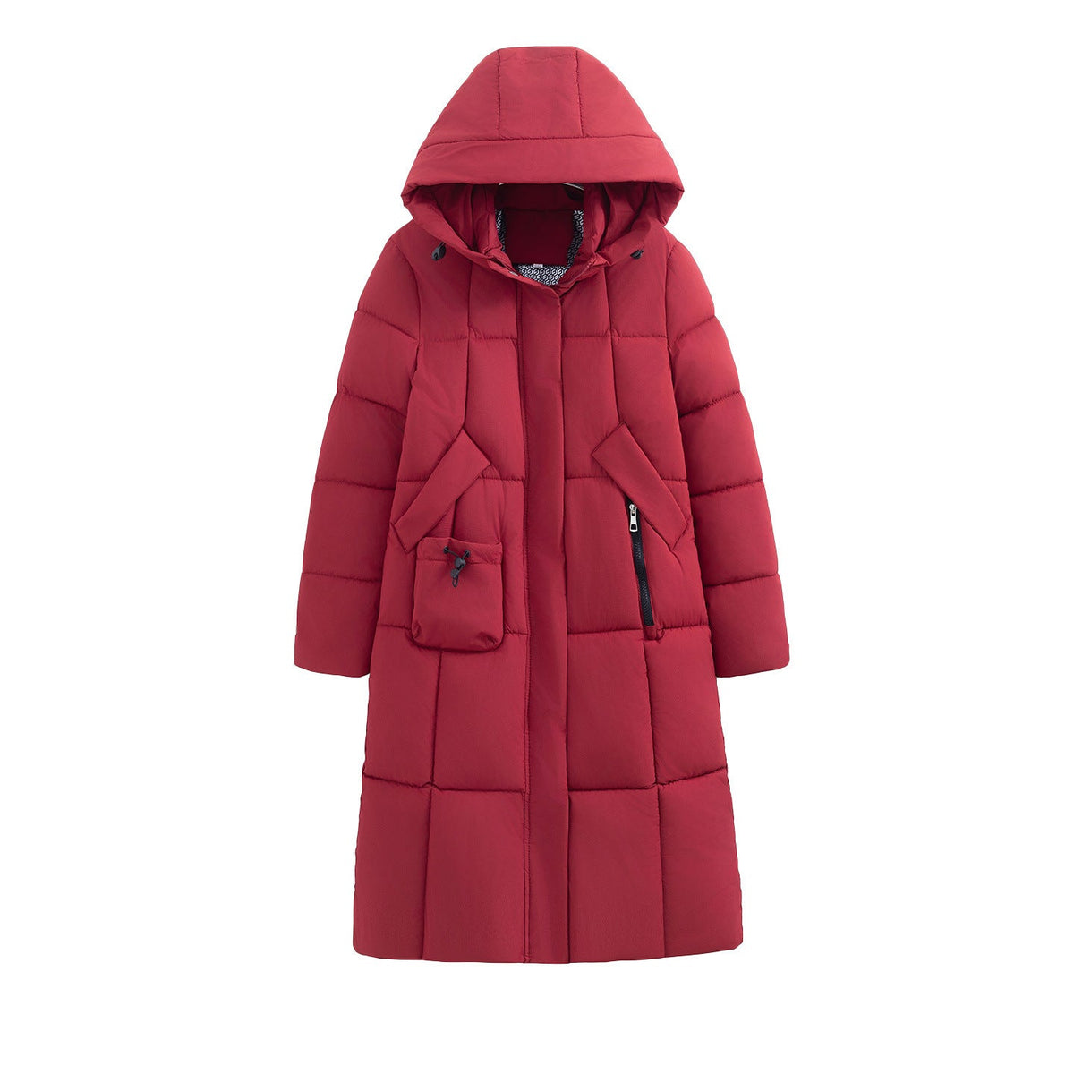 Women's Thickened Cotton-Padded Jacket Slim Fit Knee-Length Winter Coat - LeeHT
