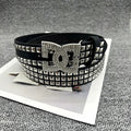 Y2K Waist Belt Luxury Women's Rhinestone Punk Belt, Hot Girl Fashion Studded Leather Embellished Decor, Unique Style - LeeHT